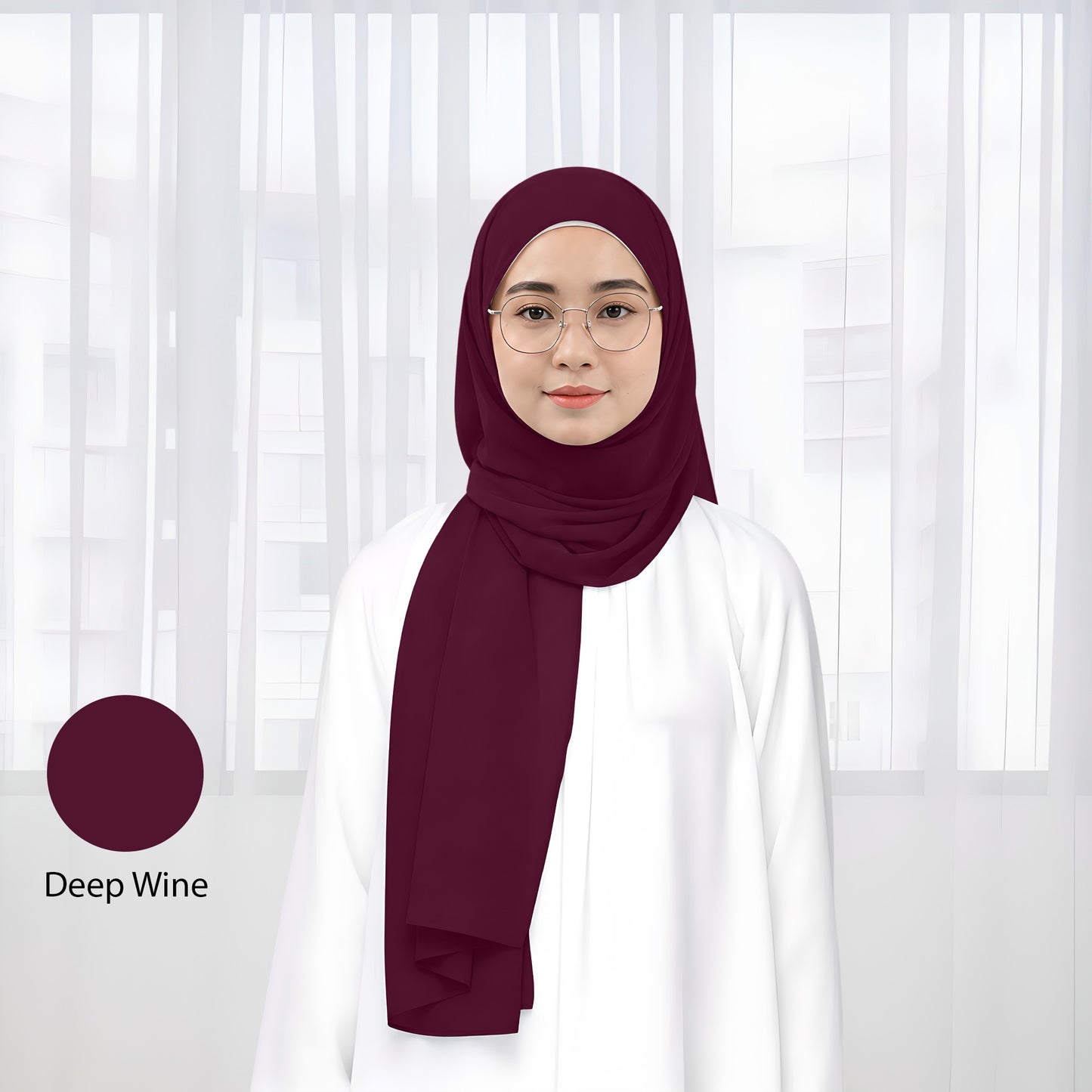 Premium Heavy Chiffon Plain Shawl 2 Meter
