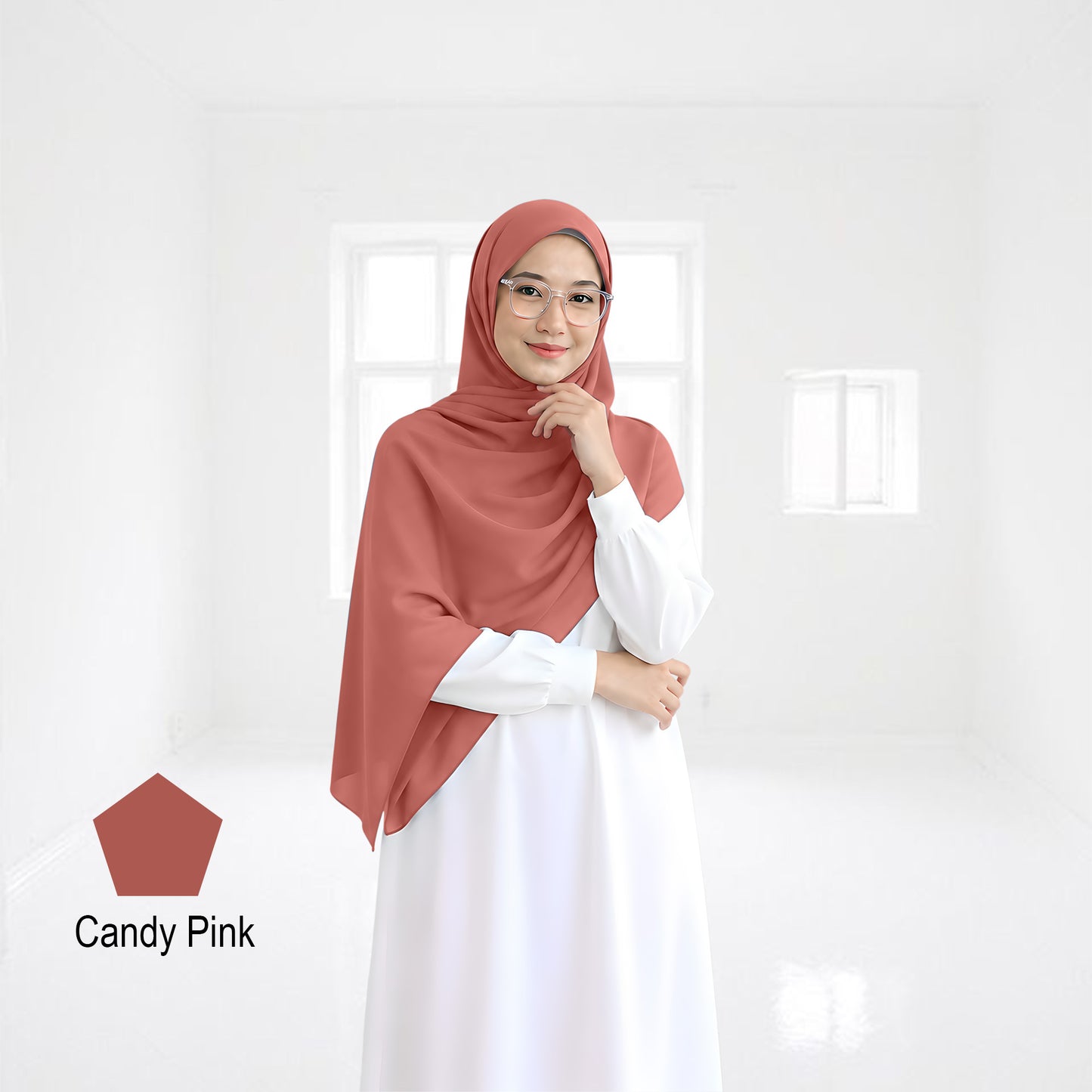 Premium Heavy Chiffon Full Curve Shawl 2 Meter - No3 Dark Plum