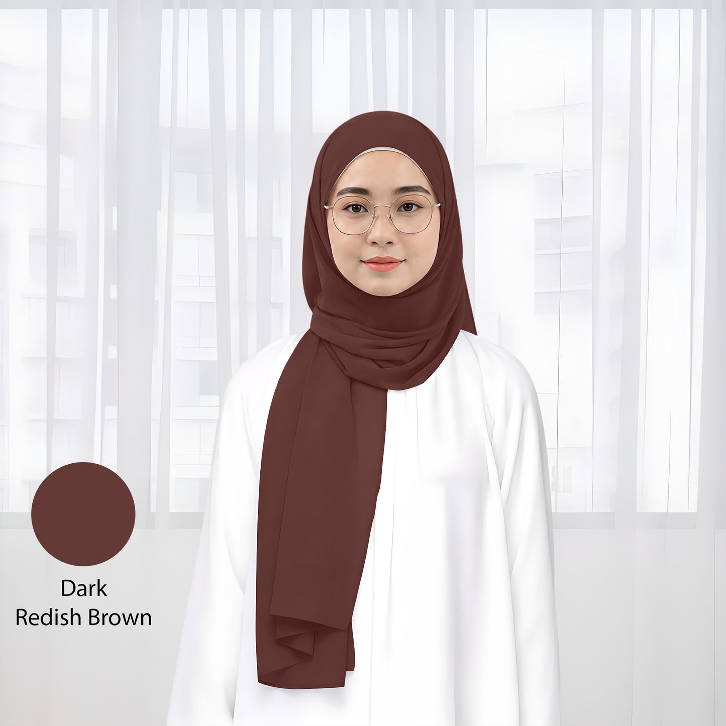Premium Heavy Chiffon Plain Shawl 2 Meter No14 Pastel Blue