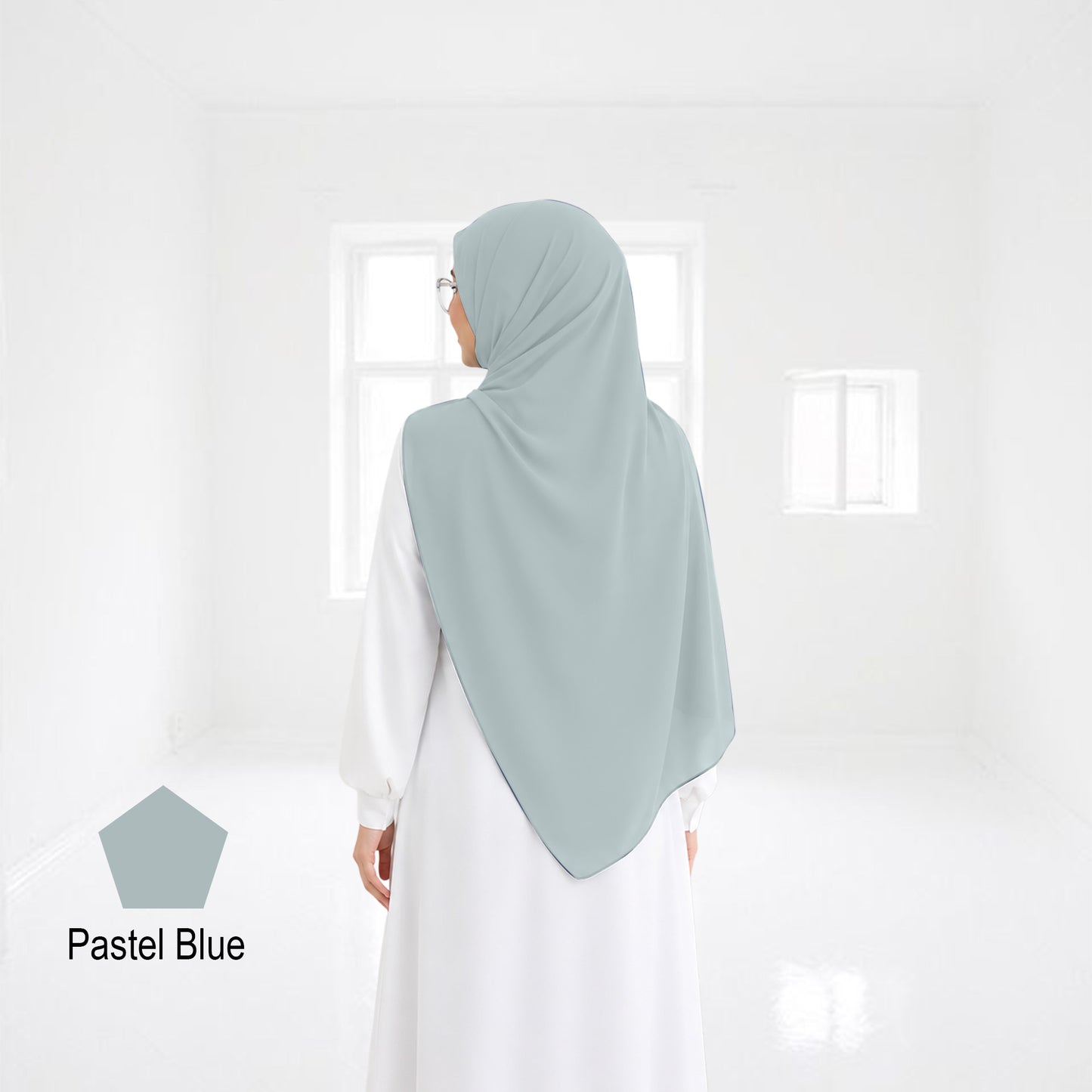 Premium Heavy Chiffon Full Curve Shawl 2 Meter - No17 Gold