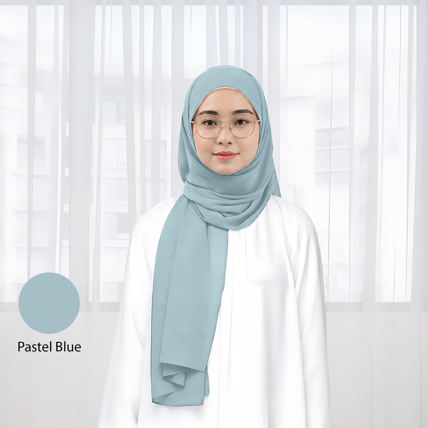 Premium Heavy Chiffon Plain Shawl 2 Meter No17 Gold