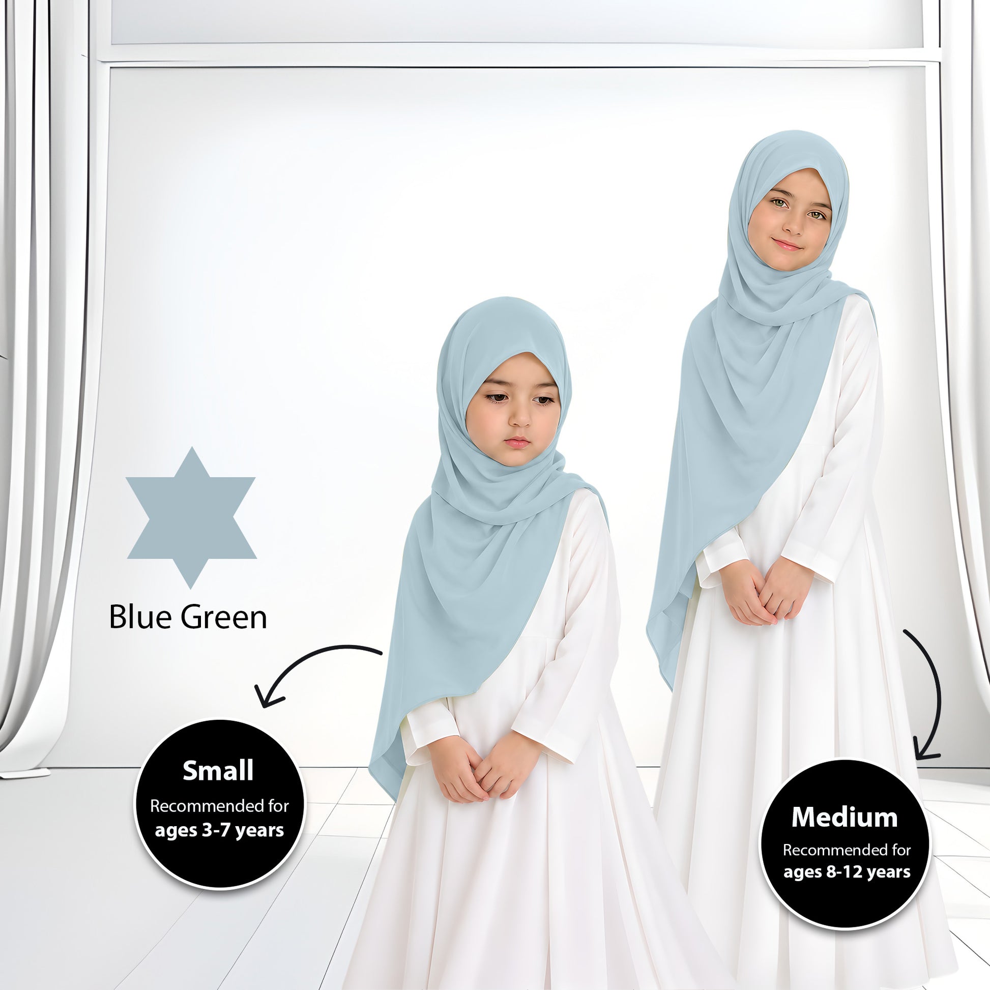 Kids Heavy Chiffon Budak Shawl - No12 Dark Radish Brown
