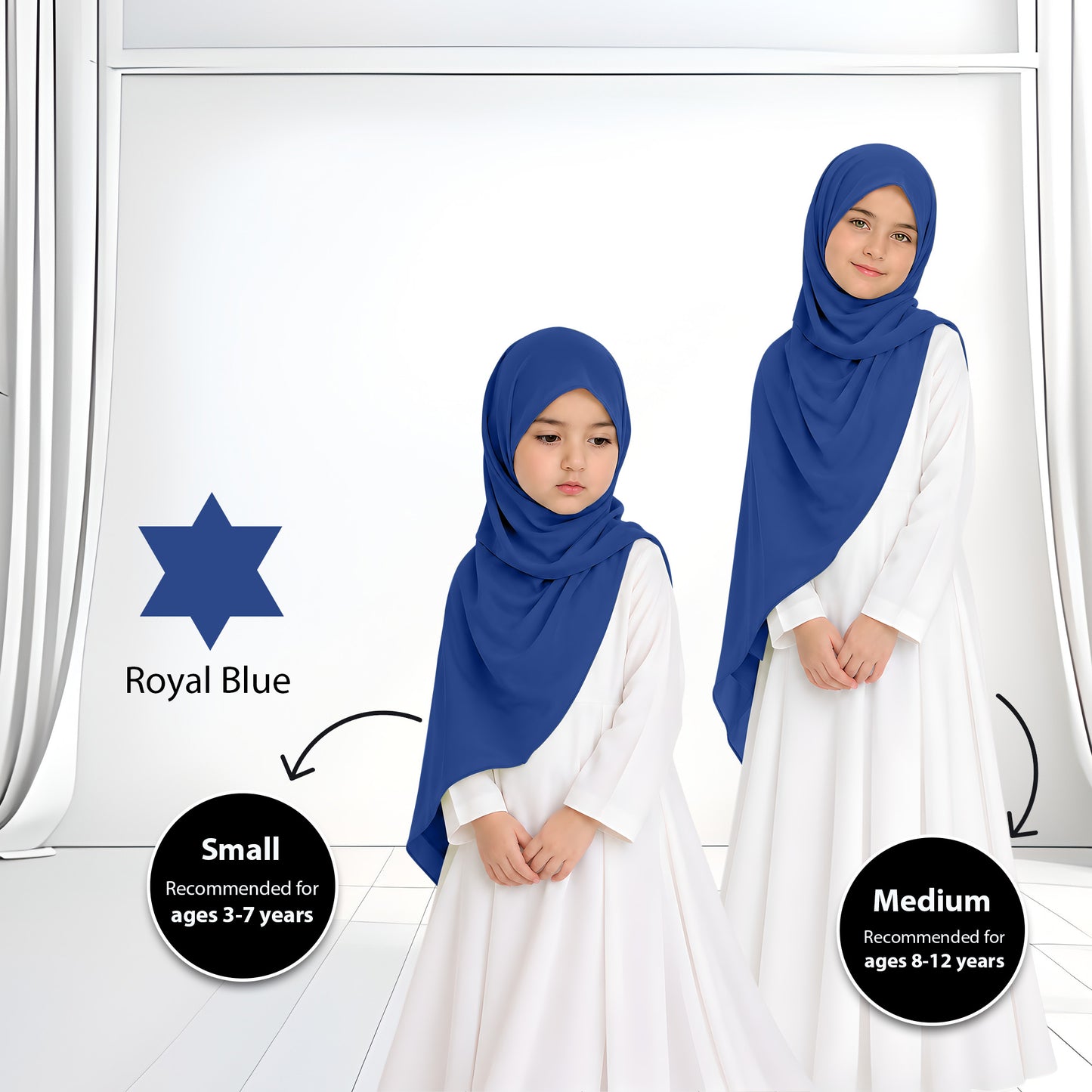 Kids Heavy Chiffon Budak Shawl - 