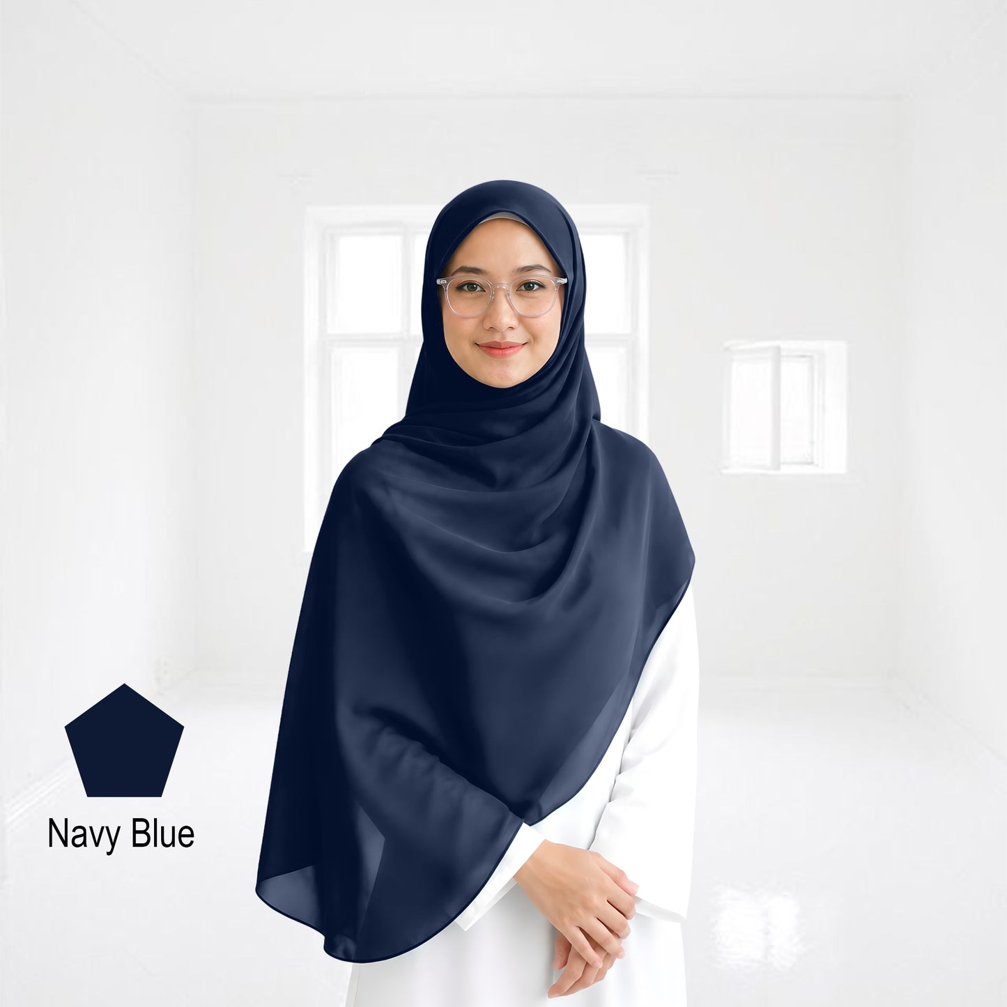 Premium Heavy Chiffon Full Curve Shawl 2 Meter - No28 Chocolate