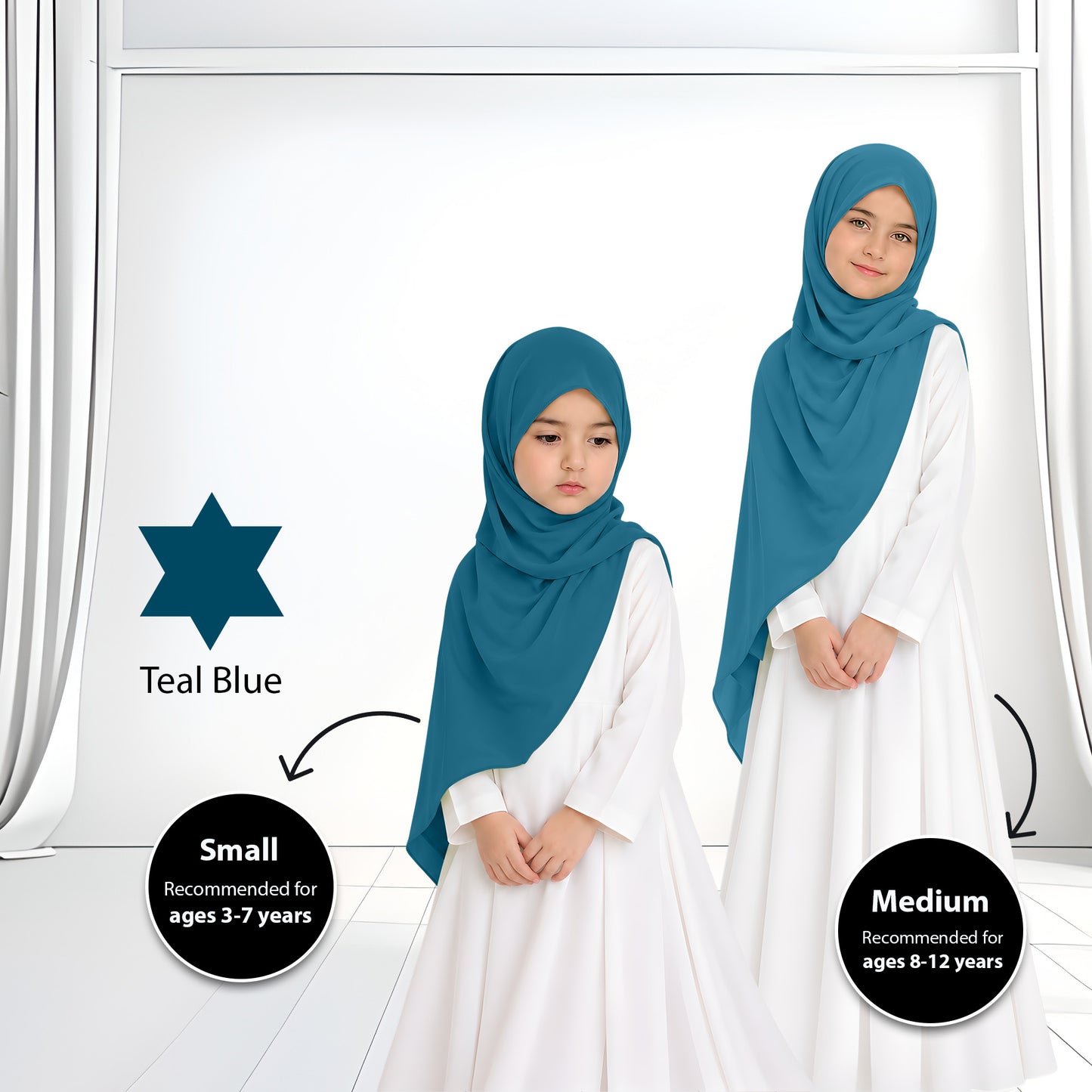 Kids Heavy Chiffon Budak Shawl - No28 Chocolate