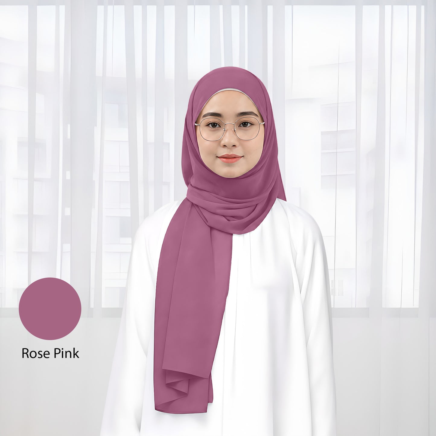 Premium Heavy Chiffon Plain Shawl 2 Meter No37 Pastel Mint Green