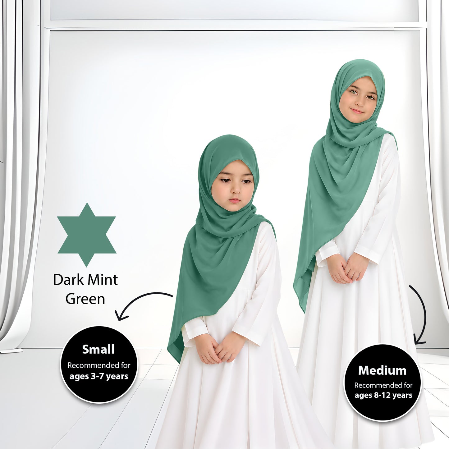 Kids Heavy Chiffon Budak Shawl - 