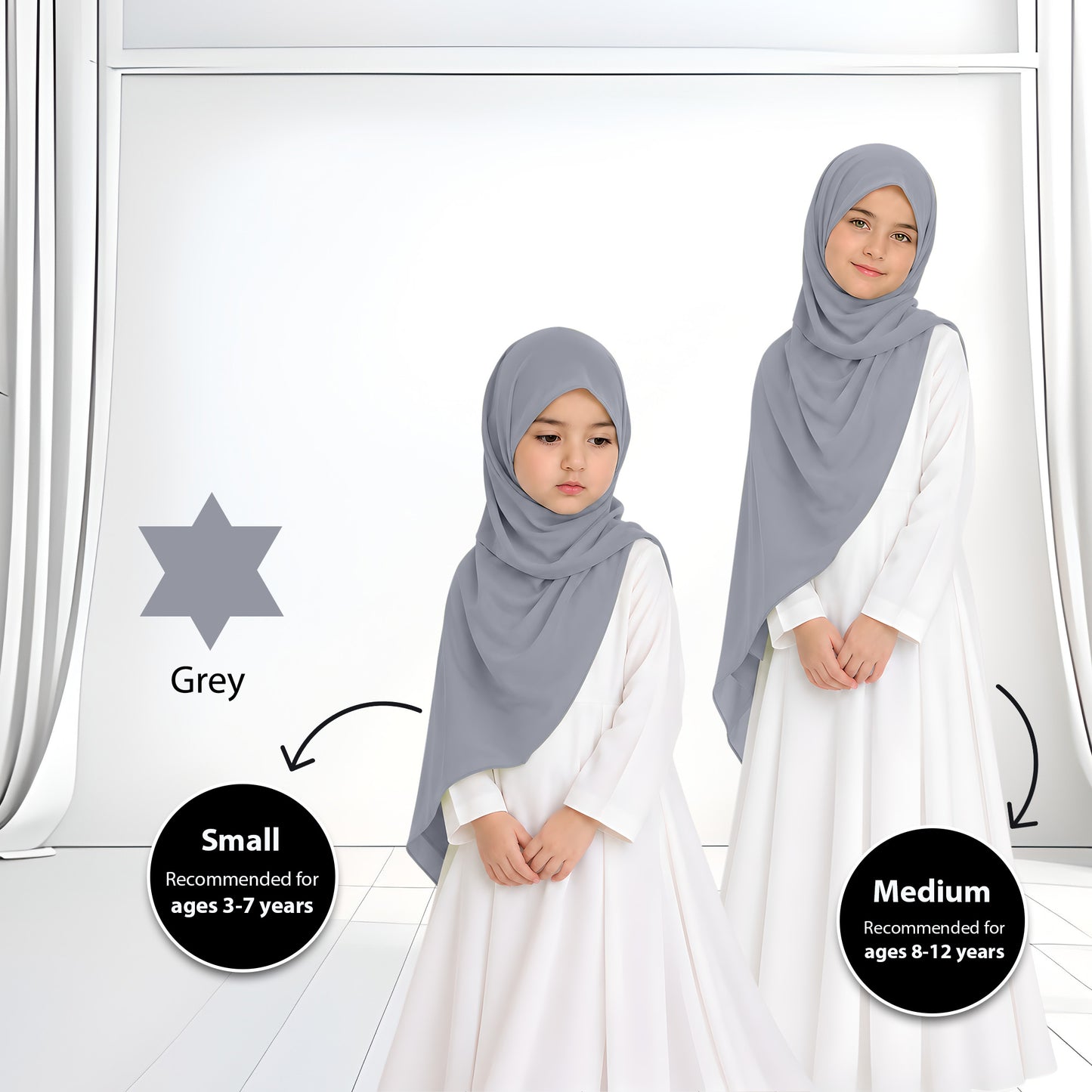 Kids Heavy Chiffon Budak Shawl - No58 Honey Caramel