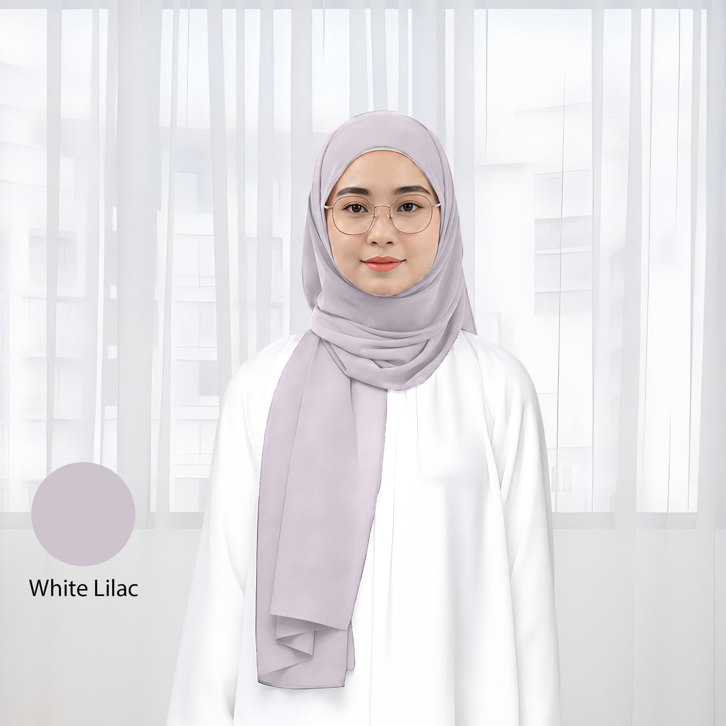 Premium Heavy Chiffon Plain Shawl 2 Meter No59 Light Pink