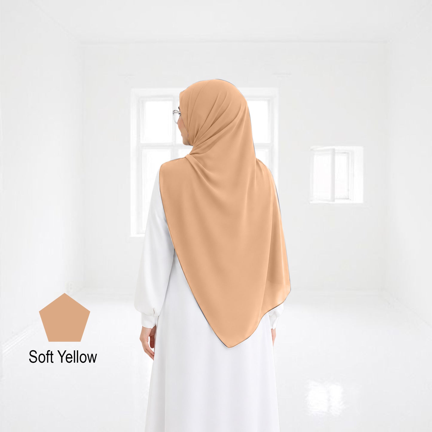 Premium Heavy Chiffon Full Curve Shawl 2 Meter - No66 Dark Secret