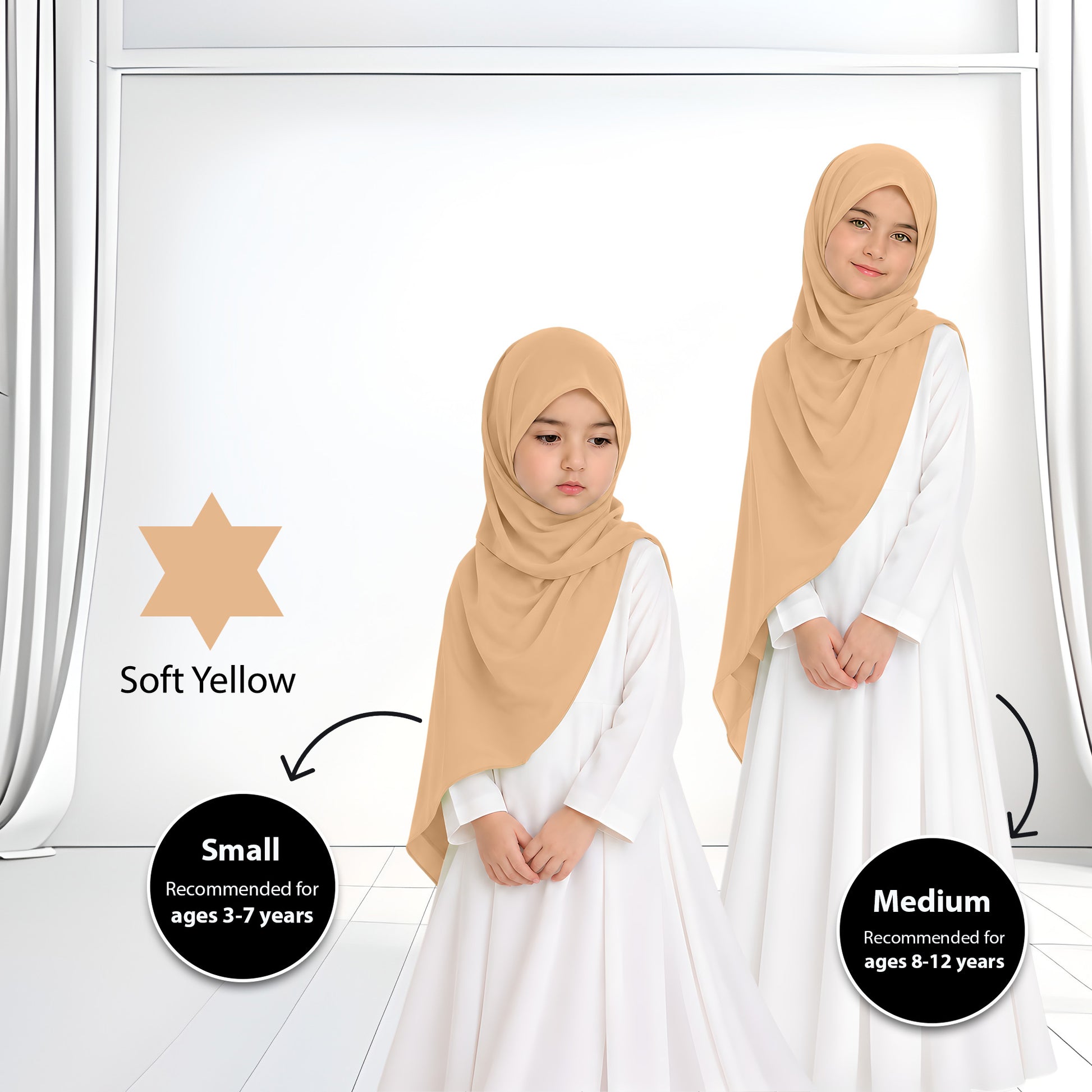 Kids Heavy Chiffon Budak Shawl - No66 Dark Secret