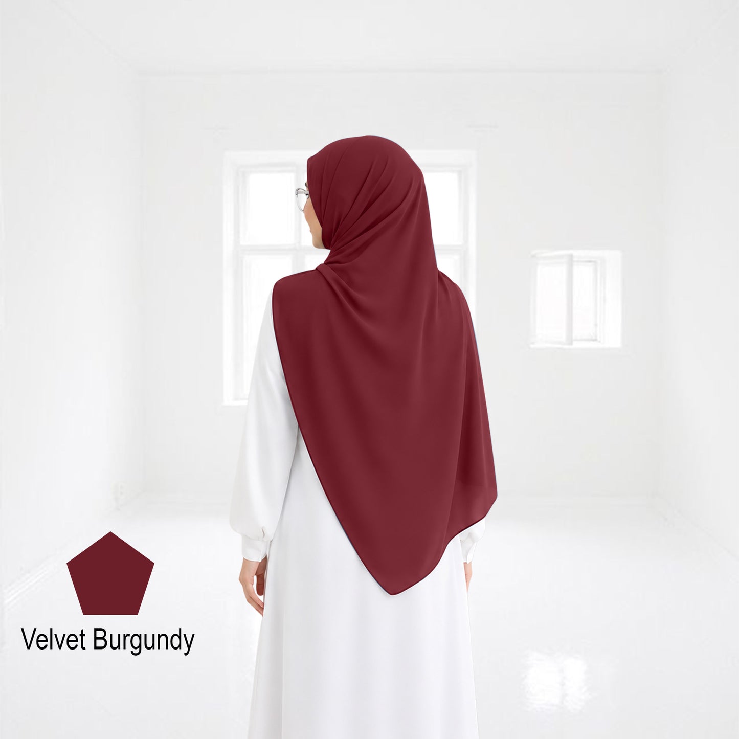 Premium Heavy Chiffon Full Curve Shawl 2 Meter - No10 Nude