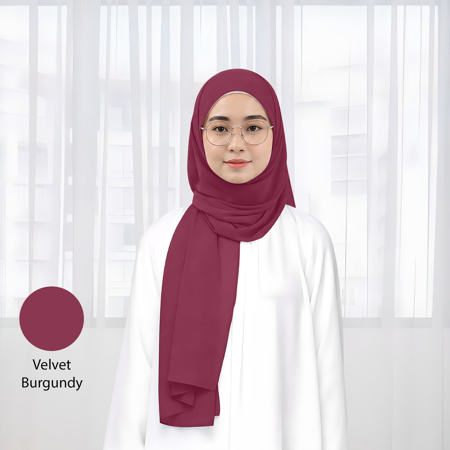 Premium Heavy Chiffon Plain Shawl 2 Meter No10 Nude