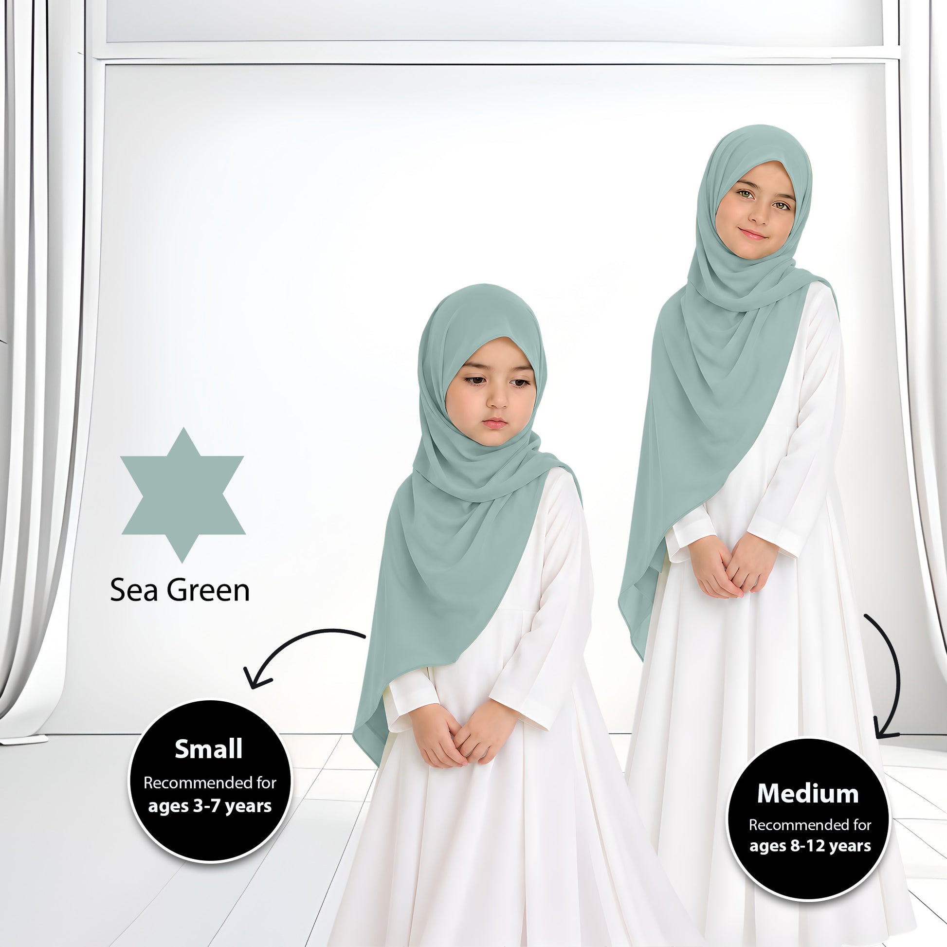 Kids Heavy Chiffon Budak Shawl - No80 Dusty Lavender