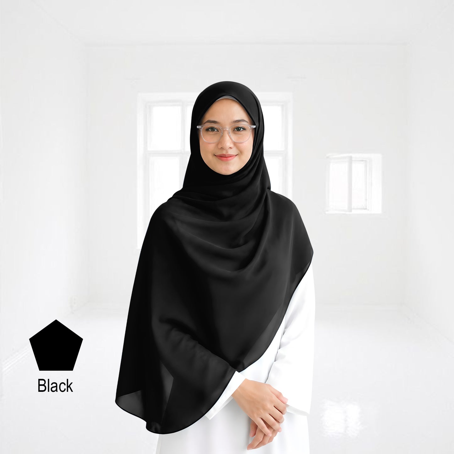 Premium Heavy Chiffon Full Curve Shawl 2 Meter - No12 Dark Radish Brown