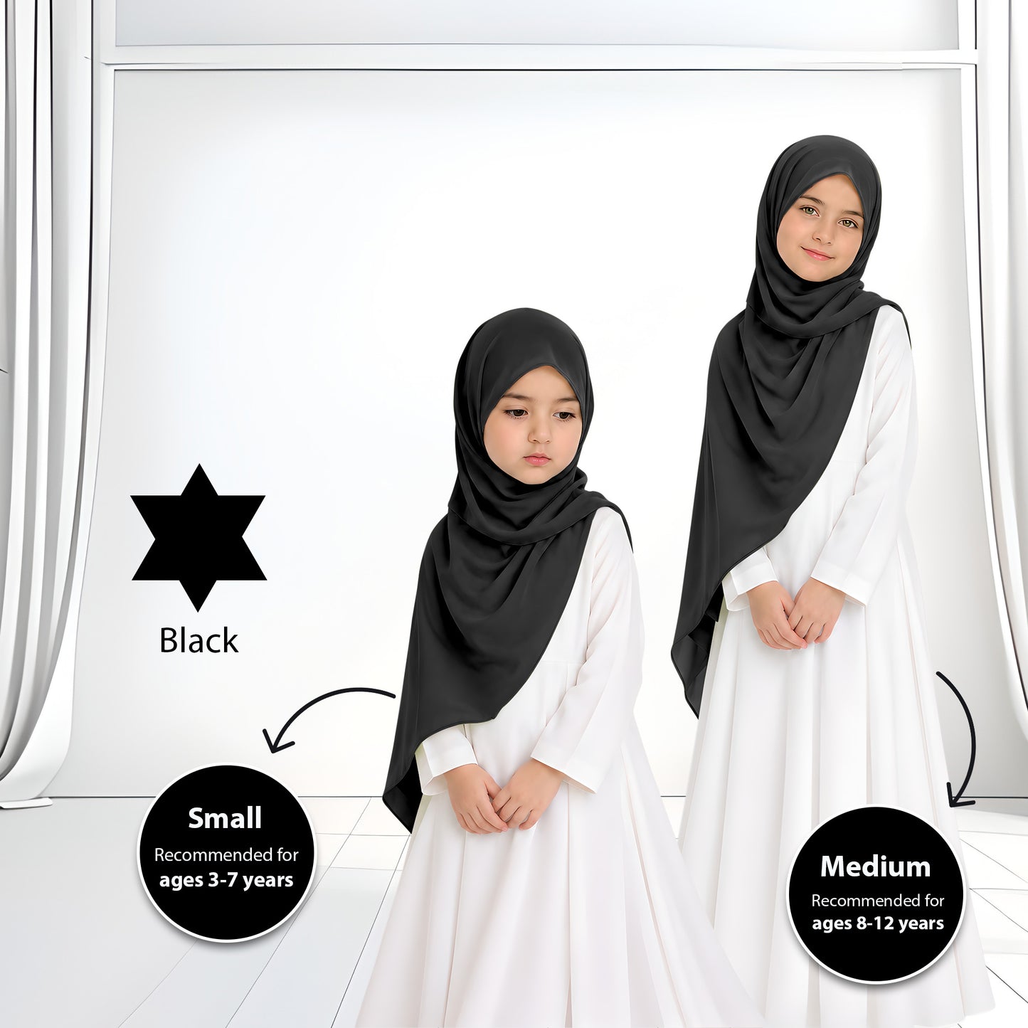 Kids Heavy Chiffon Budak Shawl - No81A Mahogany
