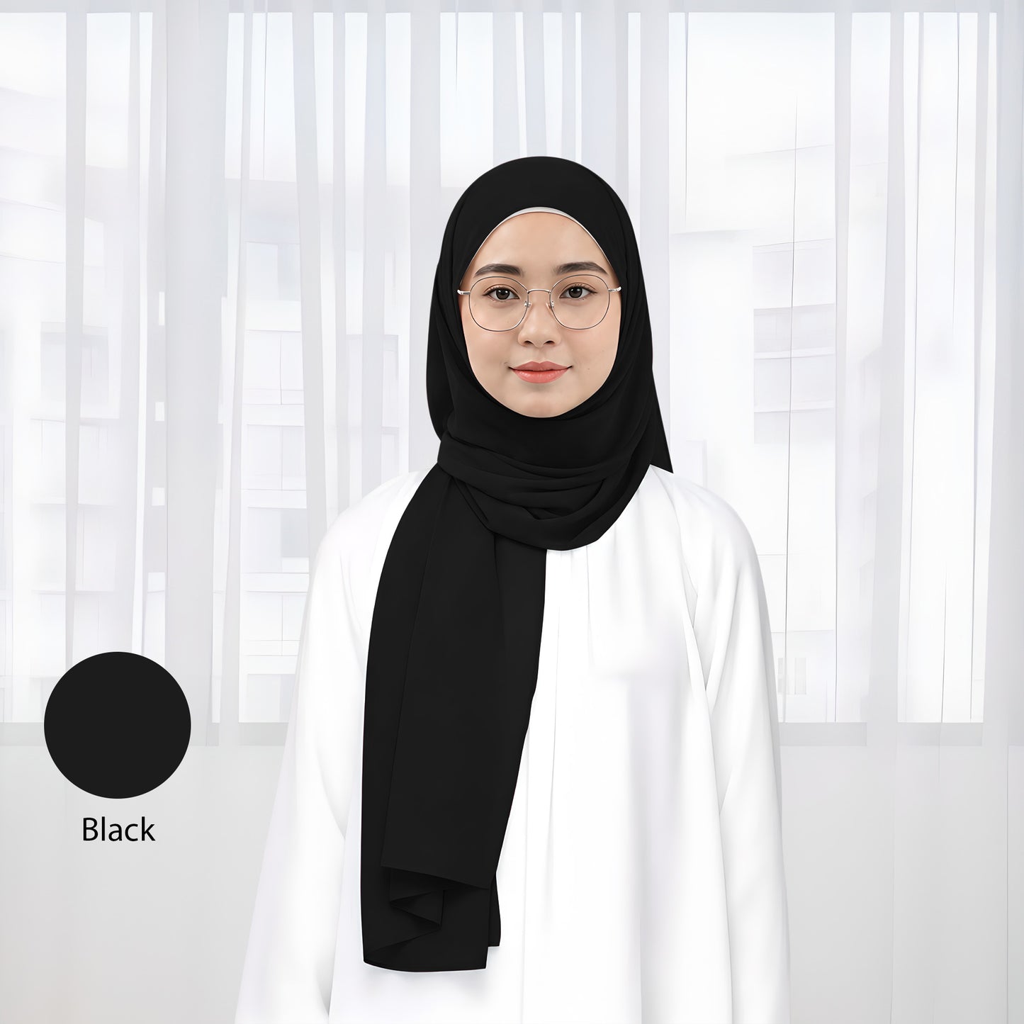 Premium Heavy Chiffon Plain Shawl 2 Meter No12 Dark Radish Brown