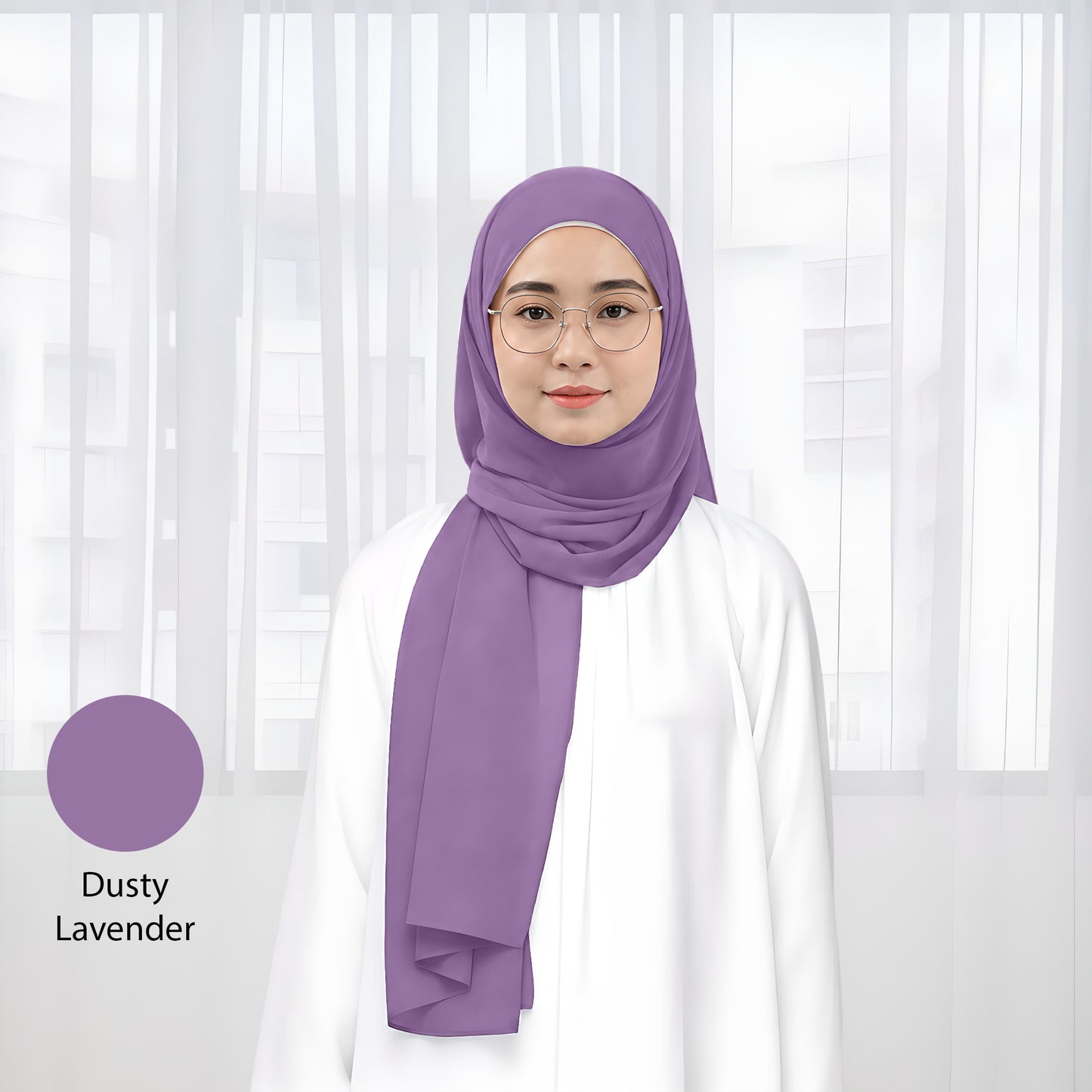 Premium Heavy Chiffon Plain Shawl 2 Meter No81A Mahogany