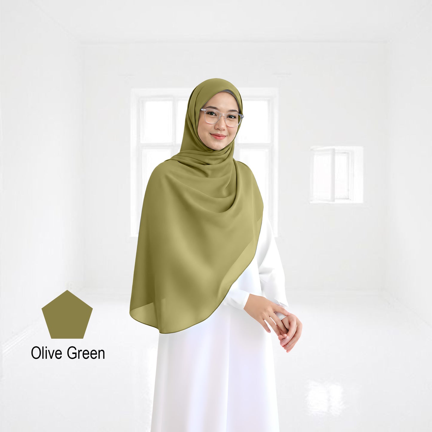 Premium Heavy Chiffon Full Curve Shawl 2 Meter - No84 Burgundy