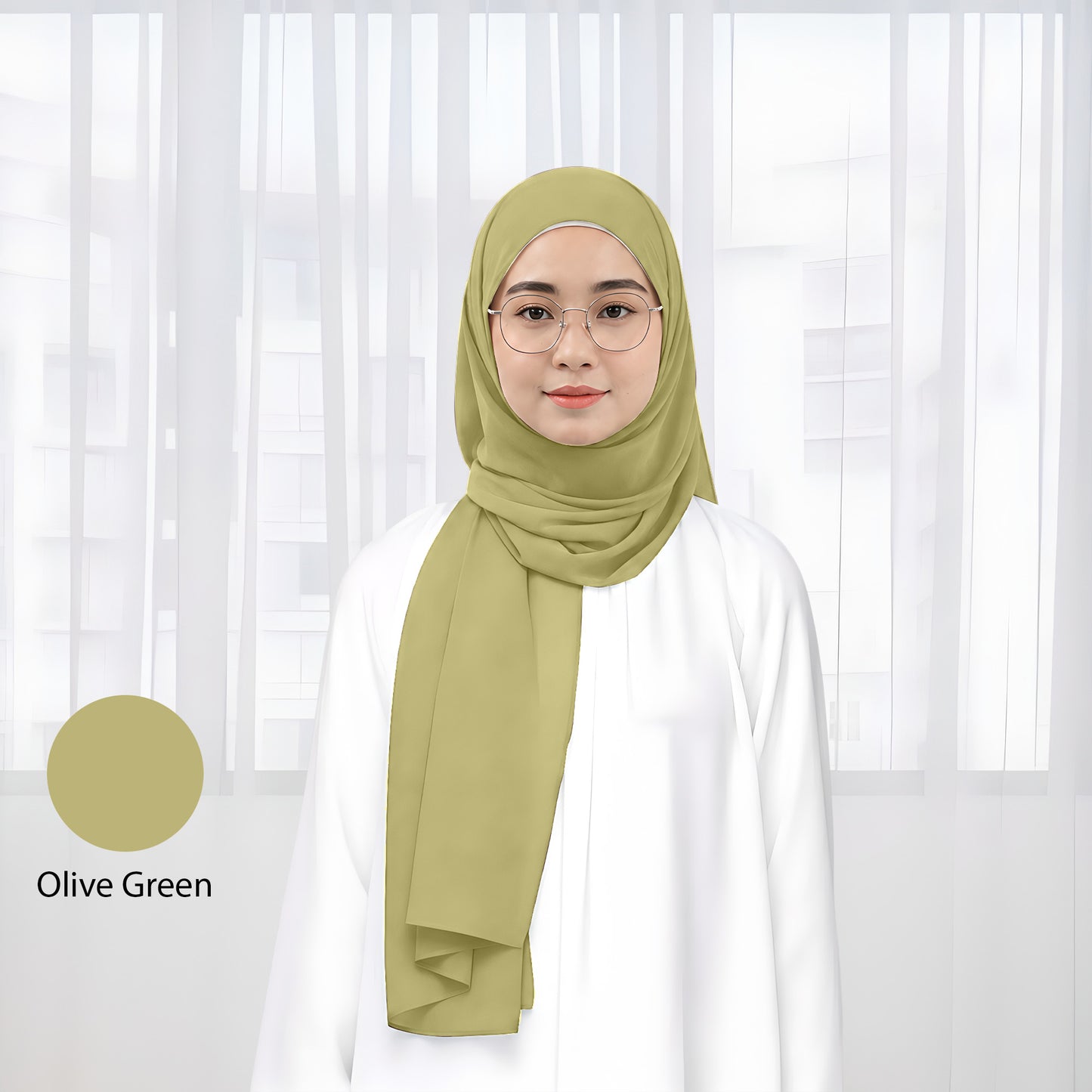 Premium Heavy Chiffon Plain Shawl 2 Meter No83 Rich Brown
