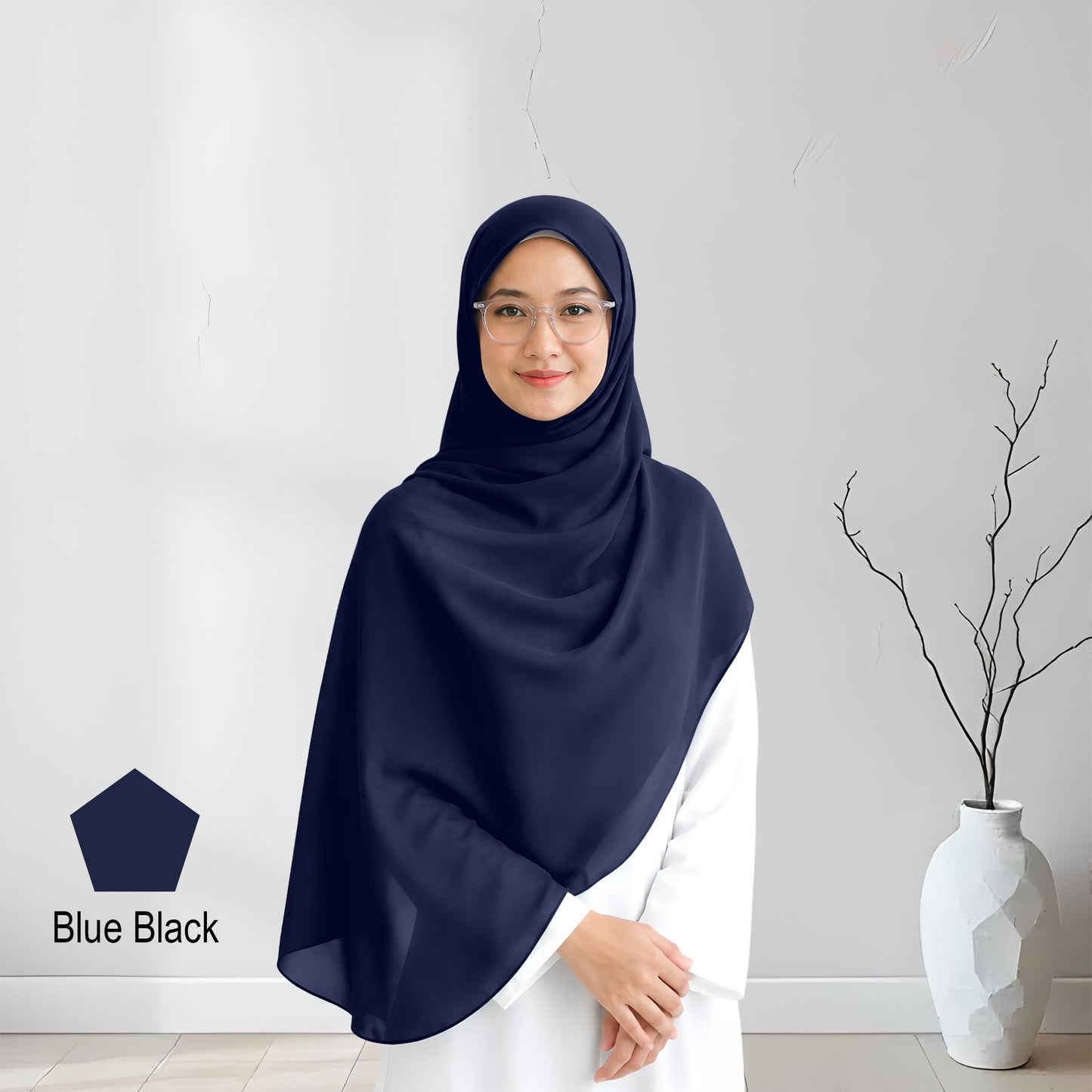Premium Heavy Chiffon Full Curve Shawl 2 Meter - 