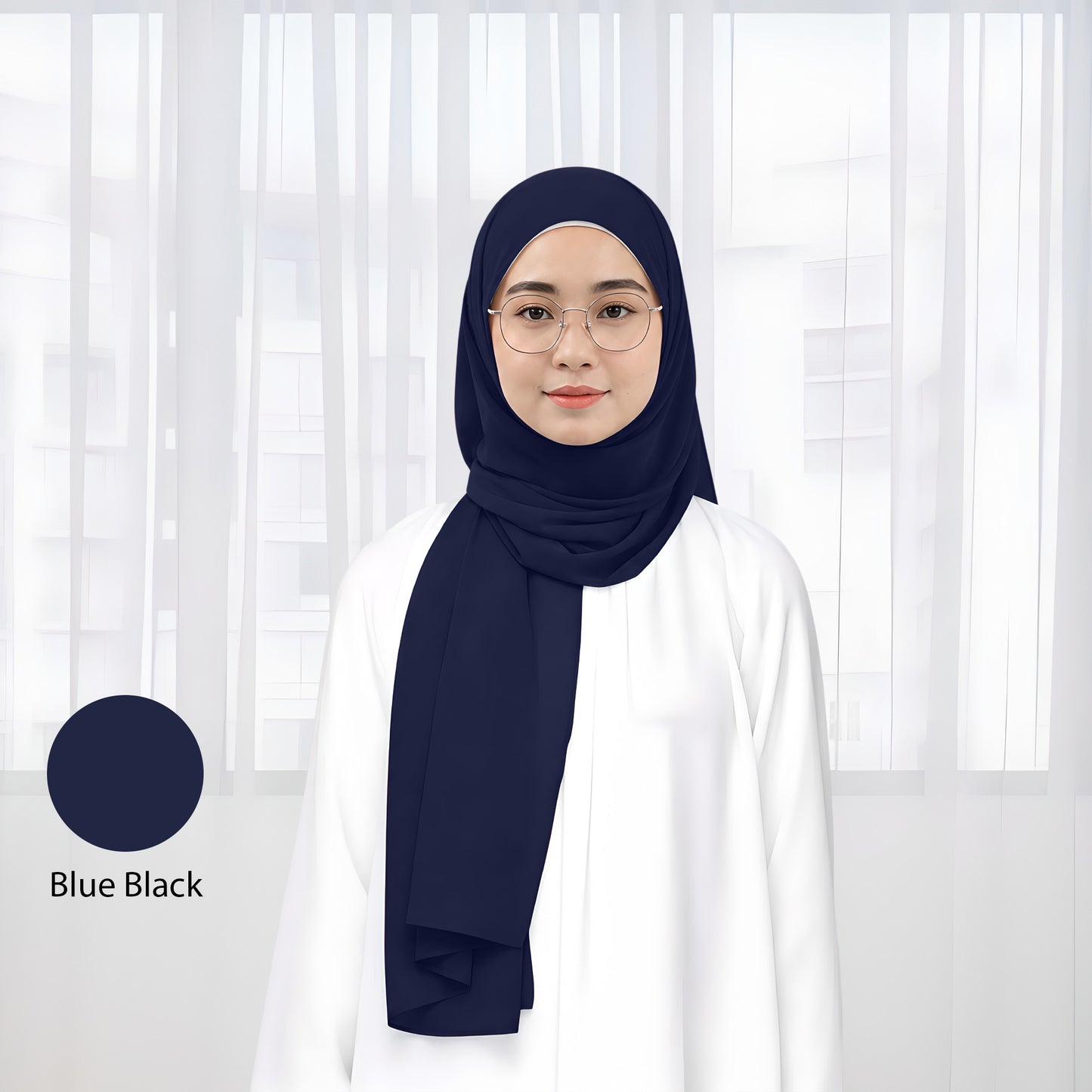 Premium Heavy Chiffon Plain Shawl 2 Meter No86 DeepWine