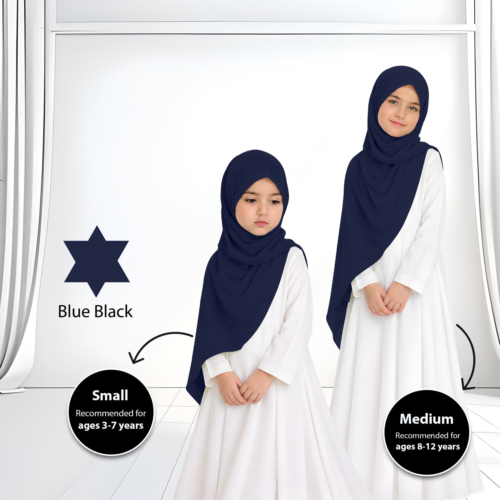 Kids Heavy Chiffon Budak Shawl - No86 DeepWine