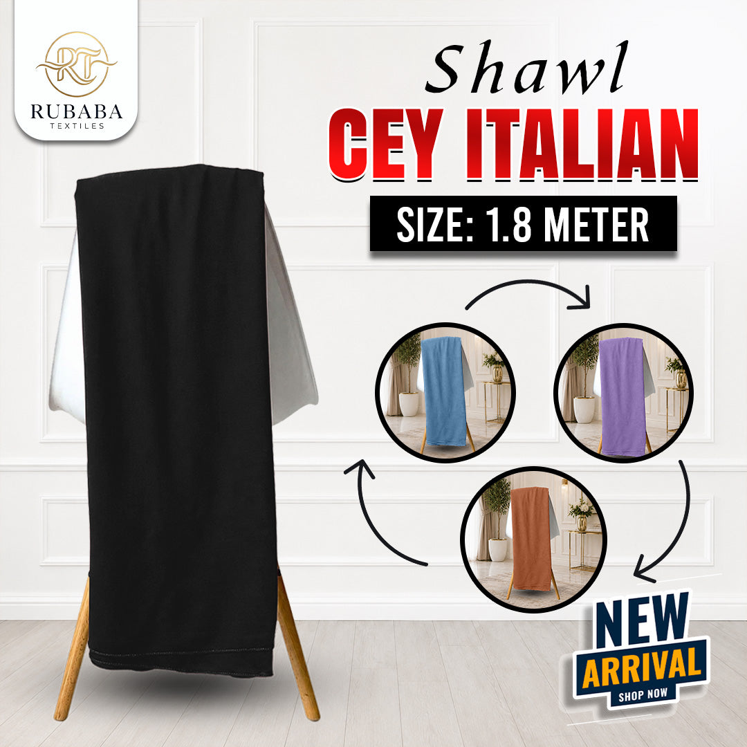 Italian Chiffon Shawl 1.8 Meter – Soft Premium Hijab Shawl for Women